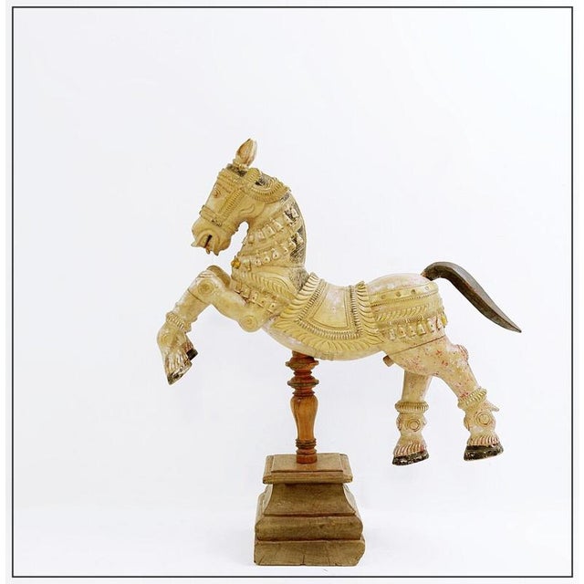 Ayyanar India Carved and Polychrome Wood Horse For Sale - Image 16 of 16