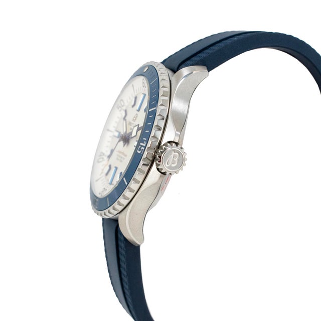 Breitling Breitling Superocean 42mm A17375e71g1s1 White Dial Blue Rubber Band Steel Watch For Sale - Image 4 of 10