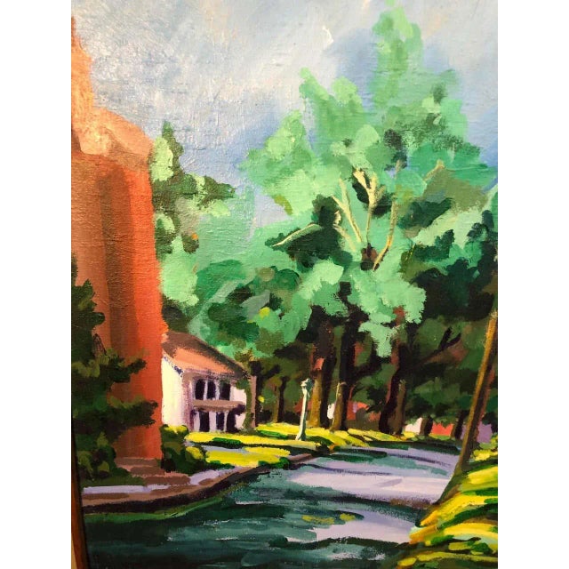 1960s Colorful Mid Century Street Scene - Unsigned For Sale In New York - Image 6 of 13