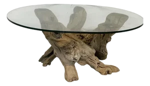Vintage Driftwood Coffee Table 37"