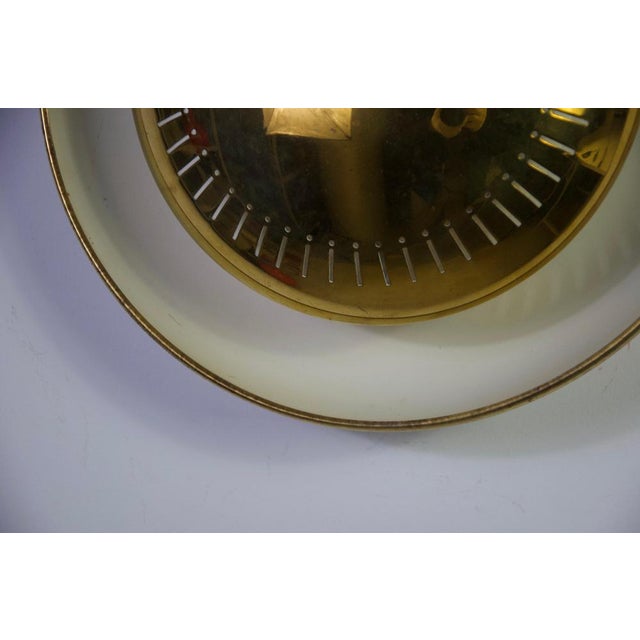 1960s Mid-Century Brass Flush Mount or Wall Lamp attributed to Hillebrand Leuchten, 1960s For Sale - Image 5 of 13