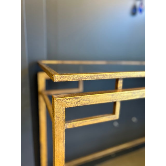 Gold Console in Gilded Brass by Guy Lefèvre for Maison Jansen, 1970s For Sale - Image 8 of 10