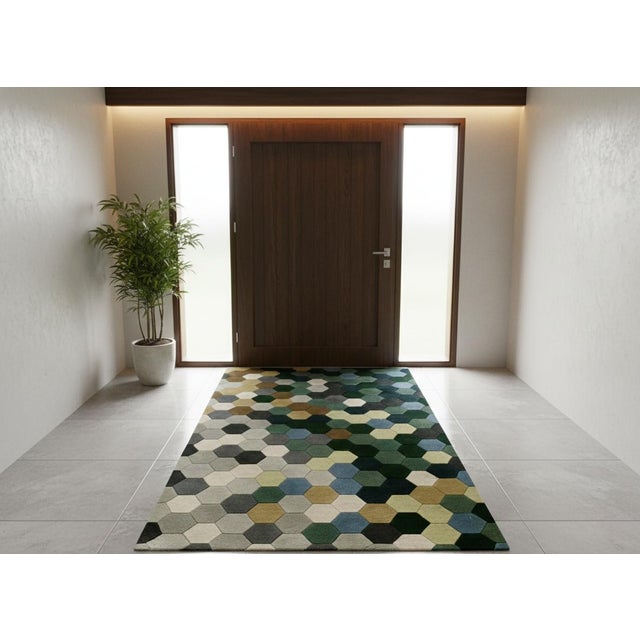 This beautiful hand-tufted rug is expertly crafted by skilled artisans using high-quality Newzealand wool for a soft yet...