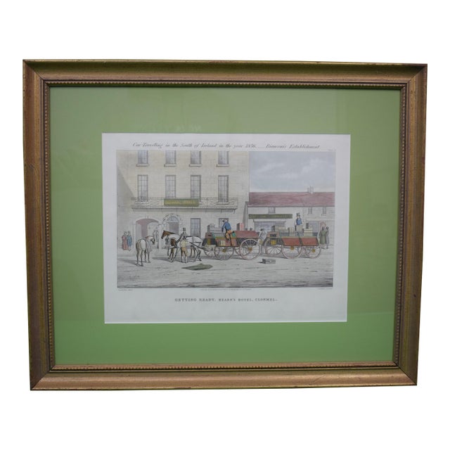 Getting Ready. Hearn's Hotel, Clonmel 1856 Aquatint For Sale