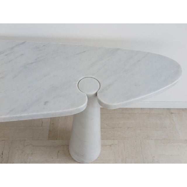 Italian Console Table in White Marble by Angelo Mangiarotti for Skipper, 1990s For Sale - Image 13 of 18