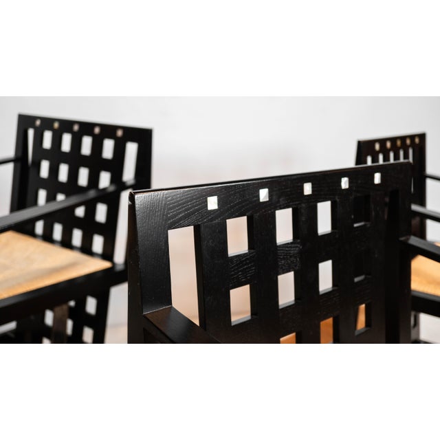 Mid-Century Modern 1980s Cassina Ds4 Armchairs by Charles Rennie Mackintosh - Set of 4 For Sale - Image 3 of 18