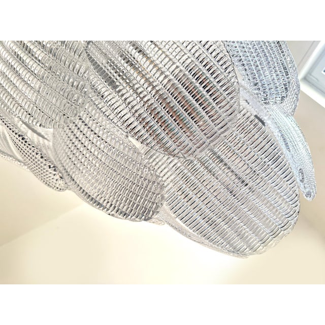 Contemporary Diamanted Trasparent “Petals” Murano Glass Chandelier by Simoeng For Sale - Image 4 of 6