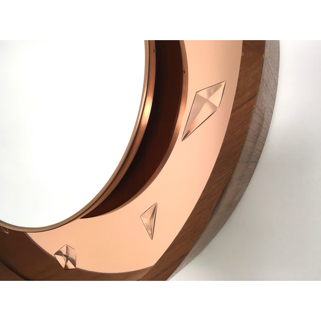 Vintage Wall Mirror attributed to Guglielmo Ulrich attributed to Fontana Arte, Italy, 1950s For Sale - Image 6 of 12