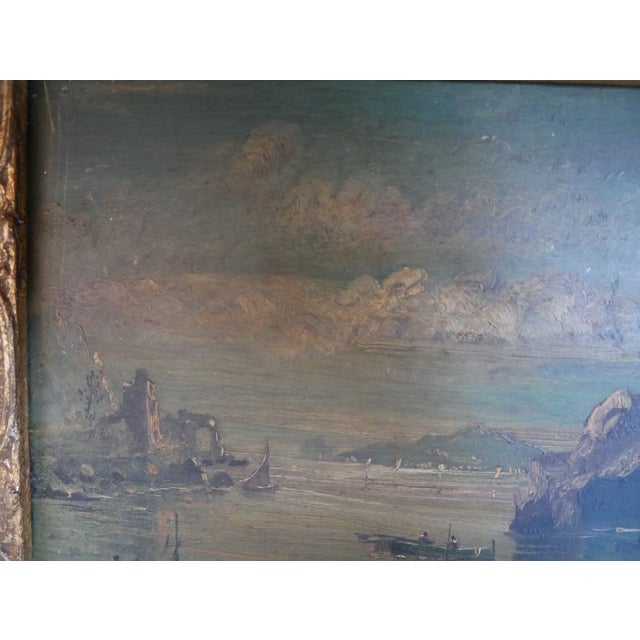 Unknown, Seascape, 1800s, Oil and Copper For Sale - Image 10 of 15