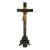 19th Century Antique Neo Gothic Carved Wood Corpus Christ Crucifix Altar Piece, Devil Feet For Sale