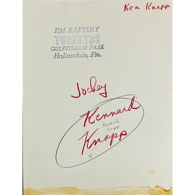 Portraiture 1960s Portrait of Jockey Kennard Knapp Horse Racing Photograph For Sale - Image 3 of 3