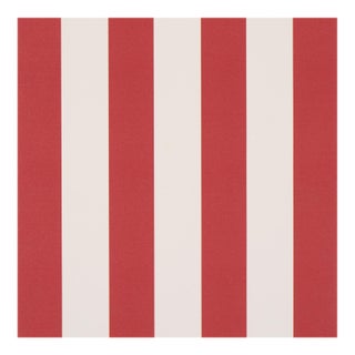 Schumacher Emma Stripe Wallcovering in Red For Sale