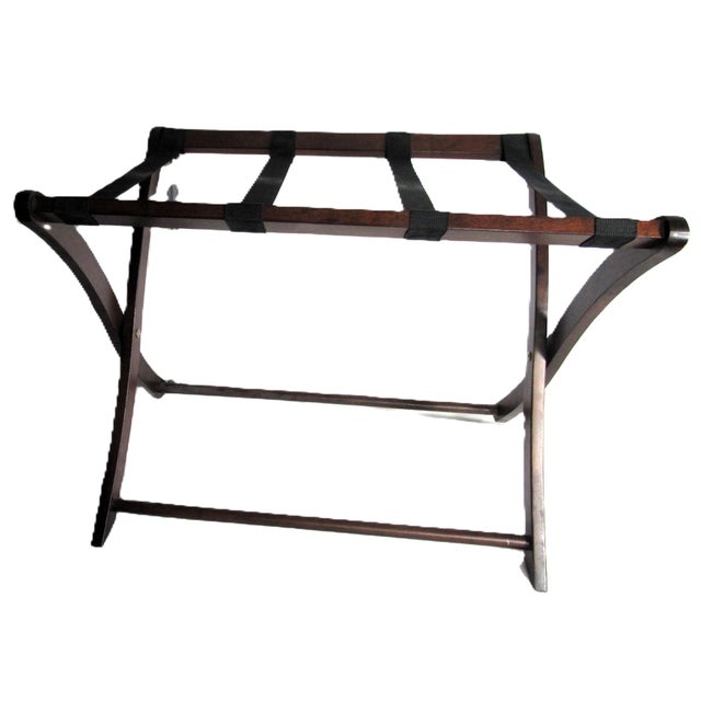 Vintage Old Hotel Luggage Stand Wood For Sale - Image 11 of 11