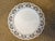 Beautiful set of eight scalloped edge vintage white tole charger with a distinctive pierced lace or reticulated rim. No...