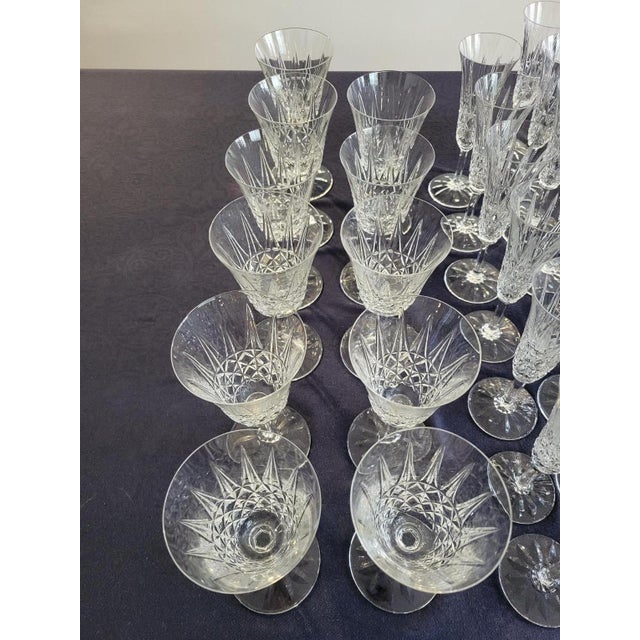 Crystal Tarn Carafe and Glasses from Saint Louis, France, 1950s, Set of 49 For Sale - Image 17 of 18