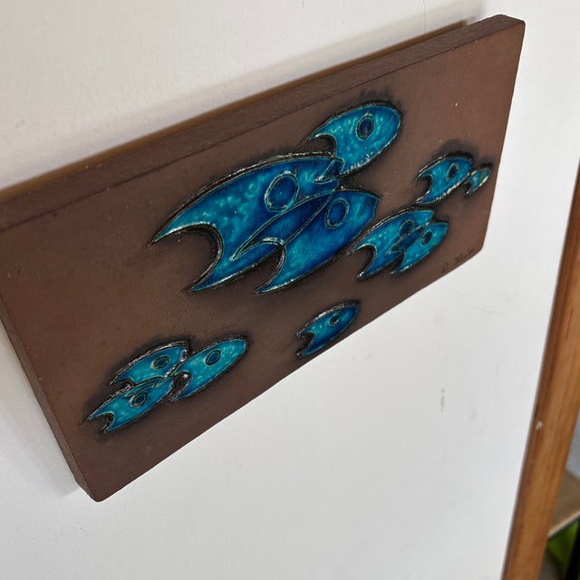 Mid-Century Modern Danish Modern Ceramic Wall Decoration by Dietlinde Hein for Knabstrup, 1960s For Sale - Image 3 of 9
