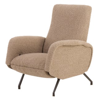 Mid-Century Italian Reclining Lounge Chair attributed to Marco Zanuso, 1960s For Sale