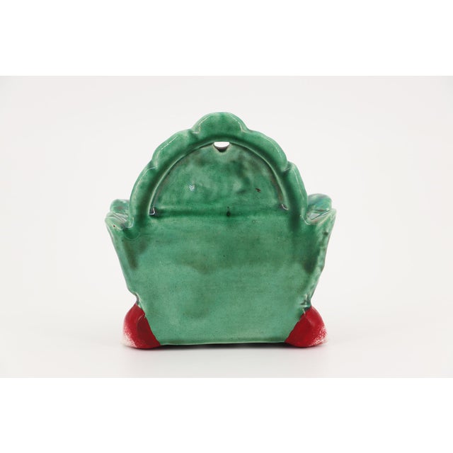 Rustic European 1940s Majolica Ceramic Radish Salt Container, Portuguese For Sale - Image 3 of 11