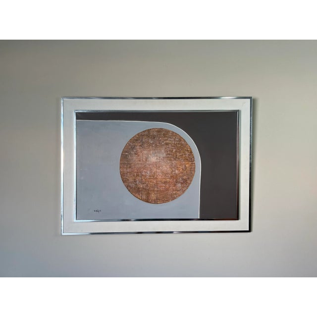 70's W. Knight Expressionist Abstract Painting, Framed For Sale - Image 13 of 13