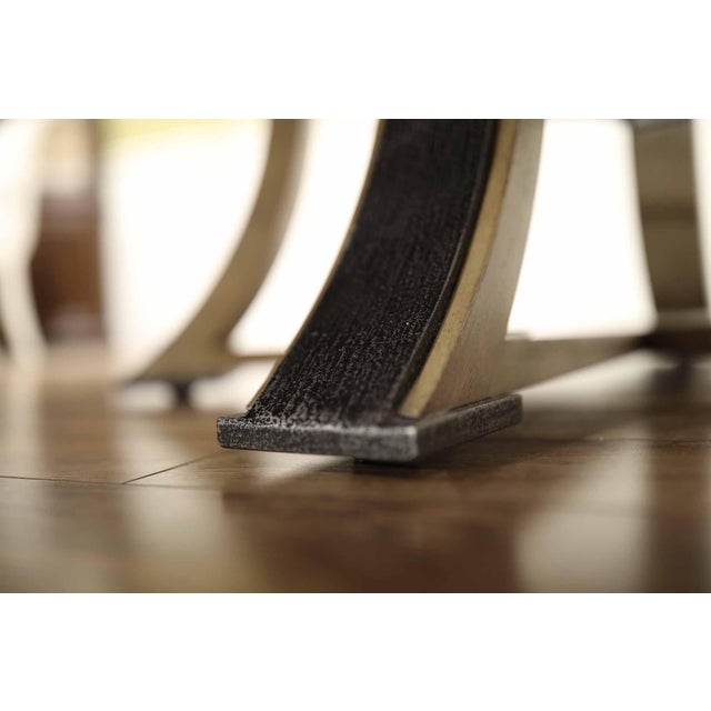 Wood Round Expandable Jupe Dining Table in Natural Sand Color Finish For Sale - Image 7 of 12