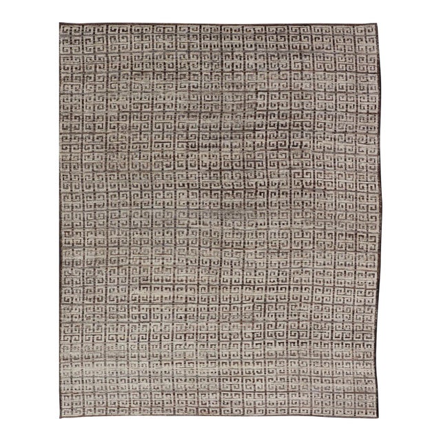 Modern Khotan Wool Rug in Brown by Keivan Woven Arts 10'8 X 14'2 For Sale