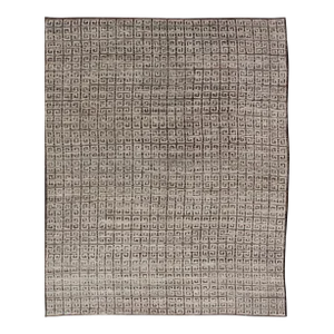 Modern Khotan Wool Rug in Brown by Keivan Woven Arts 10'8 X 14'2