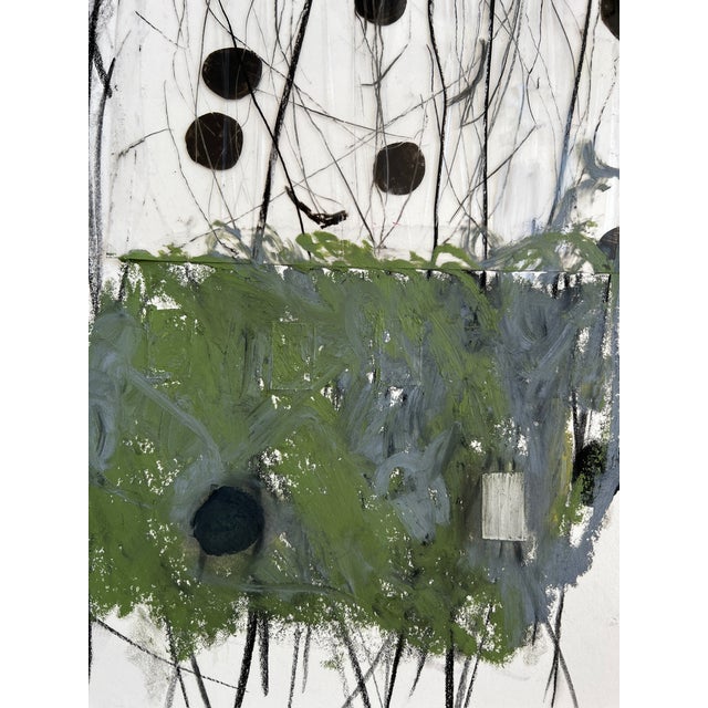 "Grass Five" Contemporary Modern Abstract Botanical Collage by Lisa Lightman, Framed For Sale - Image 4 of 8