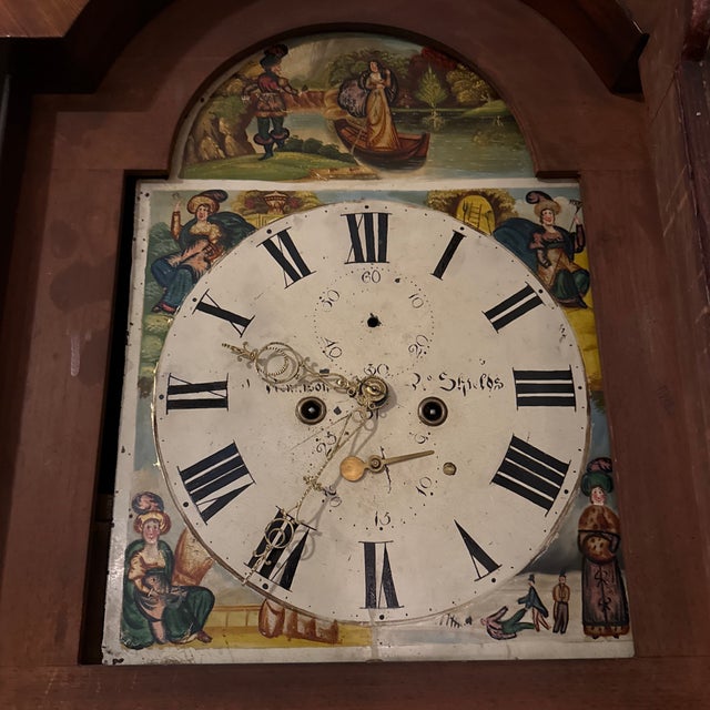 Victorian Mahogany Barley Twist Grandfather Clock For Sale - Image 9 of 12