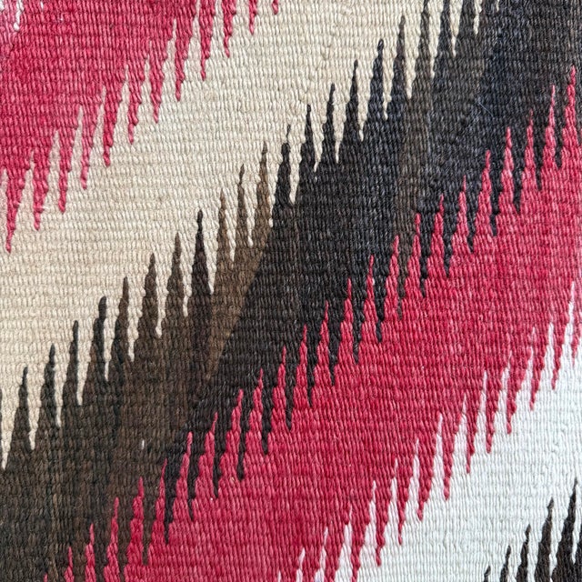 Mounted Early 20th Century Diné Eye Dazzler Rug For Sale - Image 10 of 14