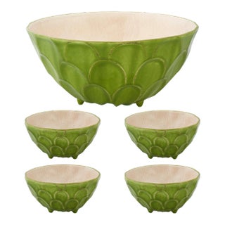 Bordallo Pinheiro Tropical Fruits 5-Piece Salad Serving Set, Anona For Sale