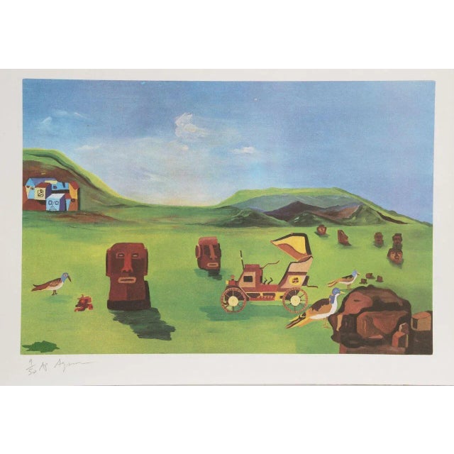 A.D. Roussy De Sales, Easter Island Ii, Serigraph For Sale