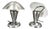 Bauhaus Chrome Adjustable Table Lamps, Former Czechoslovakia, 1930s, Set of 2 For Sale