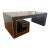 Currey & Company Modern Black Lacquer Coffee Table With Greek Key Gold Trim For Sale