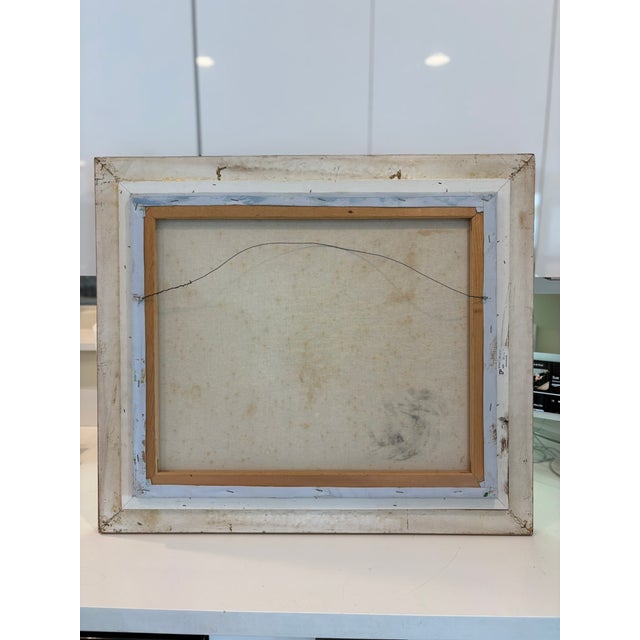 Vintage Signed Burnet Paris Street Scene Oil Painting in Ornate Gilt Frame For Sale - Image 14 of 14