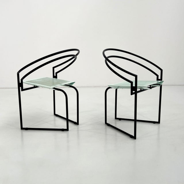 Black & Mint La Tonda Chair by Mario Botta for Alias, 1980s, in Good conditions. Designed 1980 to 1989 This piece has an...