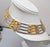 Vintage 1980s Signed Givenchy Goldtone & Rhodium Plated Interlocking Links Collar Necklace For Sale In Philadelphia - Image 6 of 11