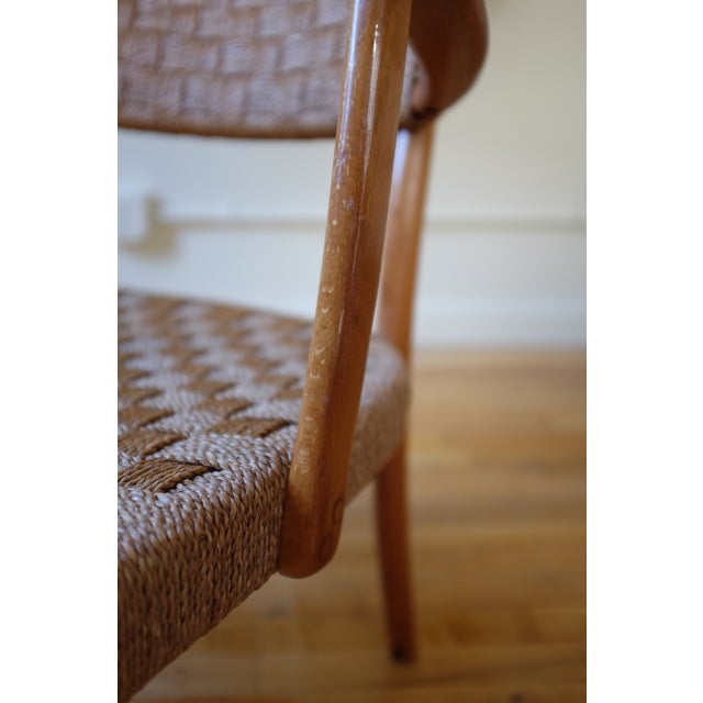 Beige 1930's Rope Chair Attributed to Karl Schrøder For Sale - Image 8 of 12