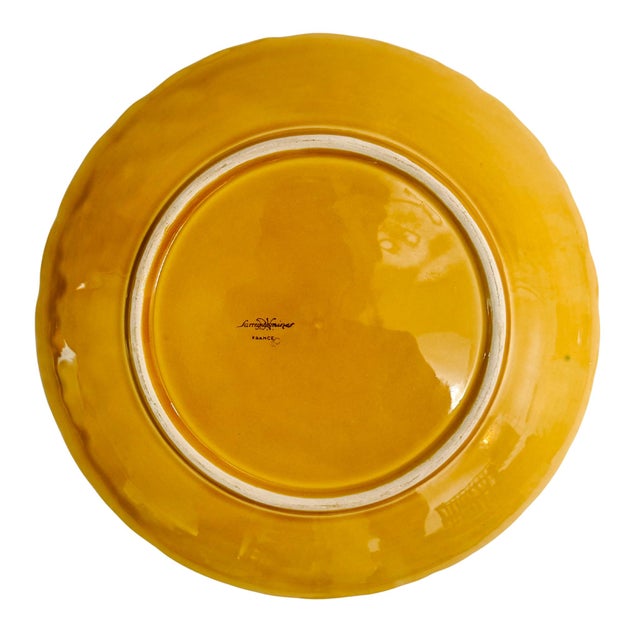 Ceramic 1940s Large Sarreguemines French Faience Mixed Fruit Serving Plate For Sale - Image 7 of 8