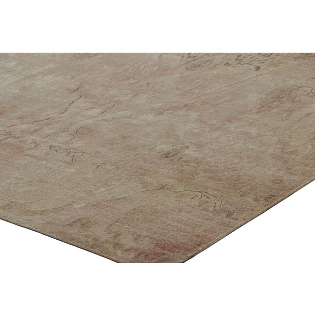 Textile Rug & Kilim’s Persian Style Rug in Creamy Pink and Beige With Floral Patterns For Sale - Image 7 of 7
