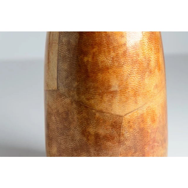 Brass Aldo Tura Lacquered Goatskin & Brass Thermos 1960s For Sale - Image 8 of 11