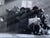 Wood 1980s Dazhen Wu, Interesting Black and White Photograph "Chinese Train Station" Signed, Framed For Sale - Image 7 of 10