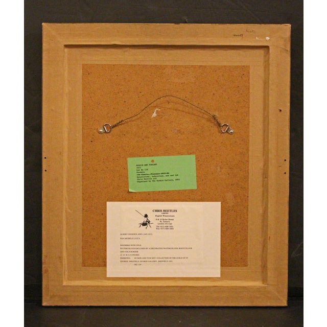 Circa 1872-1880 Watercolor by Albert Goodwin, "San Michele, Lucca". Albert Goodwin, RWS member, British, 1845-1932. A...