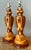 Vintage Boho Marquetry Wood Lamps - A Pair For Sale - Image 4 of 7