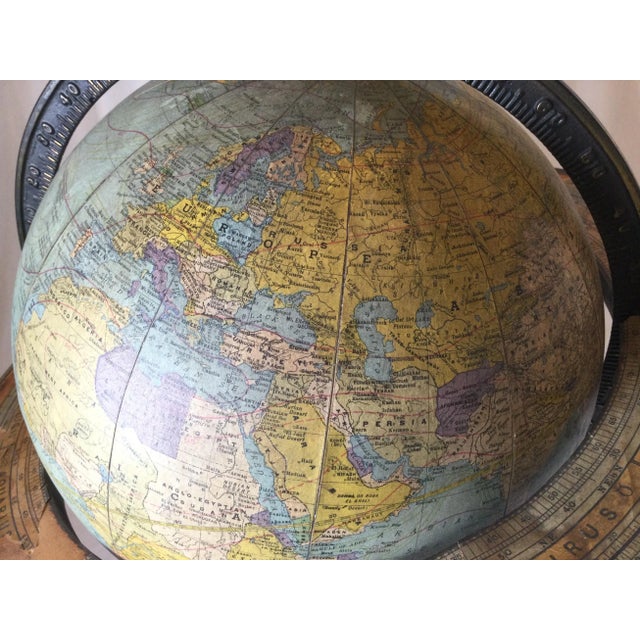 Vintage Rand McNally & Co Tabletop Terrestrial Globe For Sale In Philadelphia - Image 6 of 12