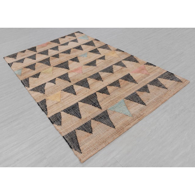 Jute Modern Hand Woven Boho Style Rug 4x6 Ft. For Sale - Image 10 of 13