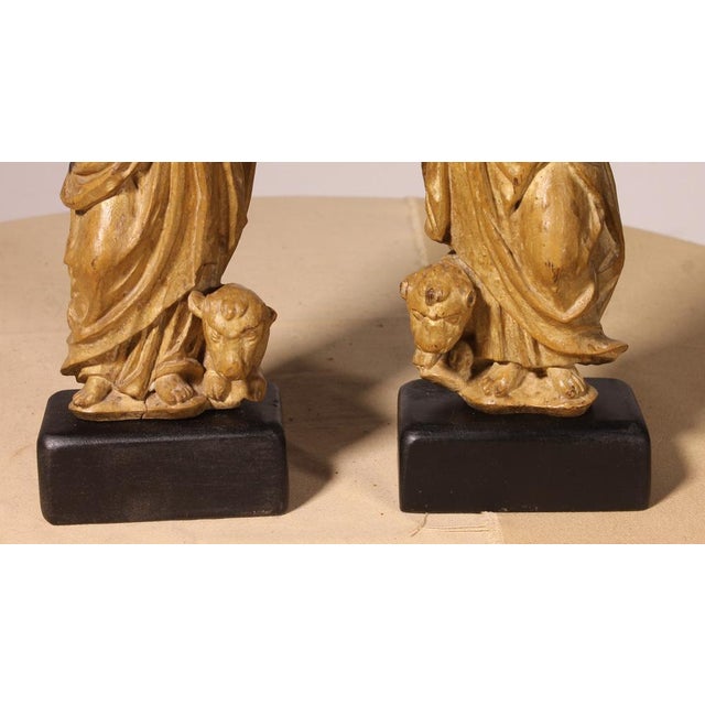 Venetian Artist, Statues of Saint Mark, 16th Century, Walnut, Set of 2 For Sale - Image 10 of 14