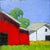 2020s Miniature California Barns 4x4 Lynne French Farm Landscape O/C For Sale - Image 5 of 5