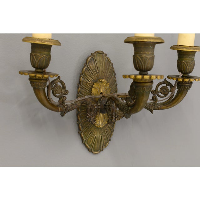 Bronze Wall Lights, 1900, Set of 2 For Sale - Image 4 of 6