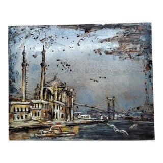 Hagia Sophia Church Mosque Istanbul Turkey Turkish Scene 3D Mixed Media Wall Art Metal Wood Art For Sale