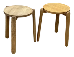 Oak Nomad Designer Stacking Stools from Skagerak, Set of 2
